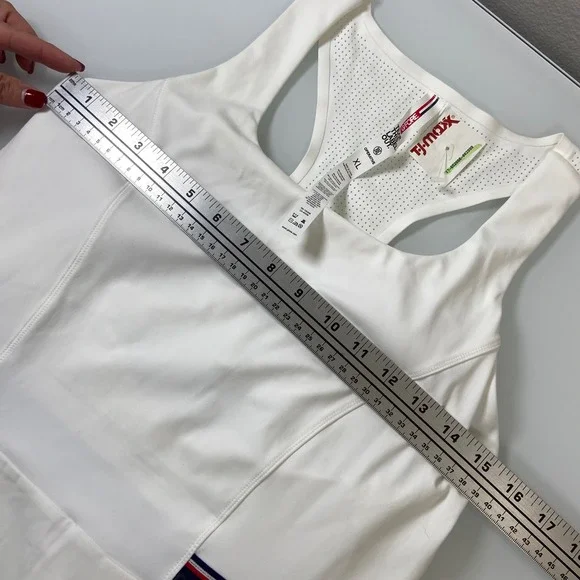 G/Fore G4 Womens XL Pleated Dress Tennis Golf Racerback Stretch White NWOT - Picture 4 of 9